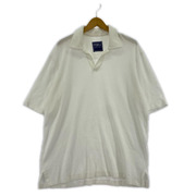 ポロシャツ FEDELI イタリア製 パイル地 白 (54)