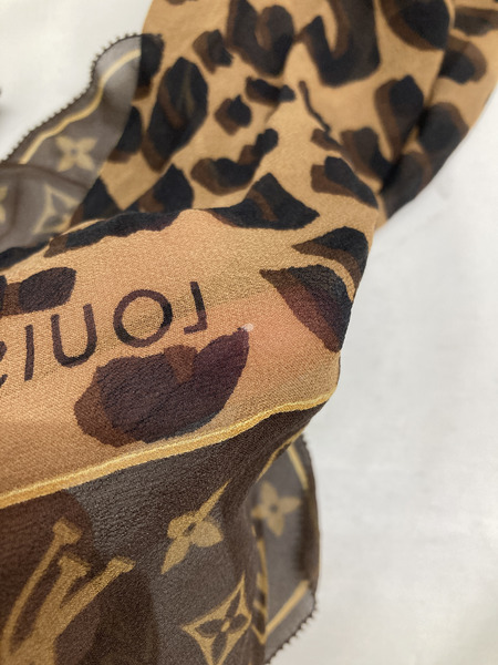 LV モノグラム×レオパード スカーフ/