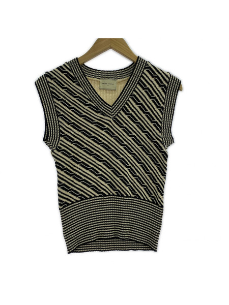 UNITED ARROWS ソノ他 N/S Vネック柄ニット/BEG