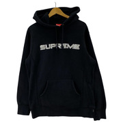 Supreme Sequin logo hooded swearshirt(M)