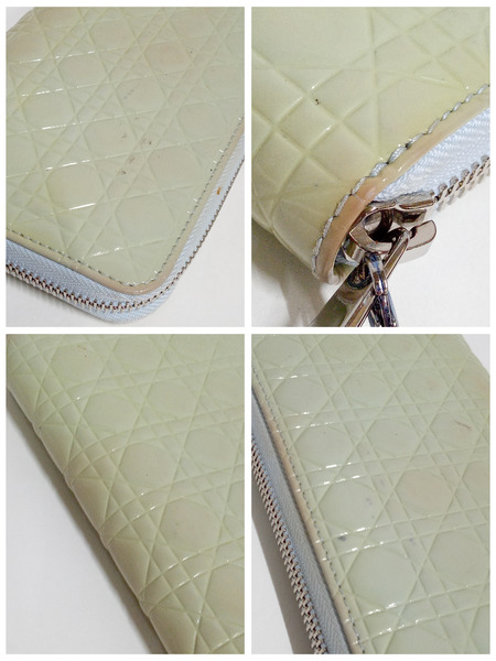 Dior/エナメル パテント 長財布