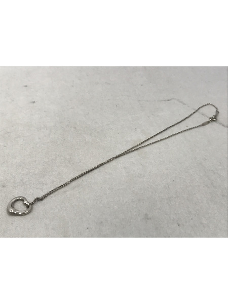 アクセサリー オープンハートネックレス シルバー925