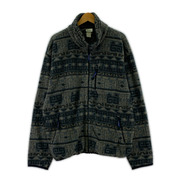 L.L.Bean ジャケット 90s サラサ柄 フリースJKT(-)