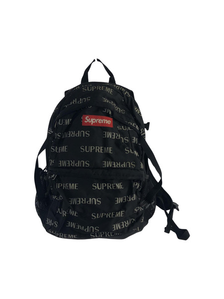 Supreme 16AW 3M Reflective Repeat Backpack バックパック 黒