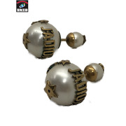 Dior トライバルピアス パールスター