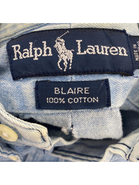 POLO RALPH LAUREN 90s BLAKE L/Sデニムシャツ S IDG