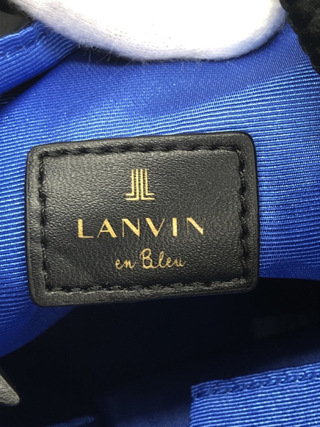 LANVIN en Bleu フリル 巾着バッグ 黒