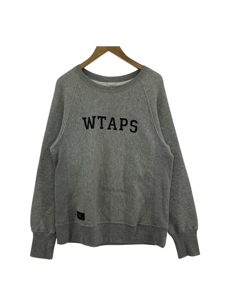 WTAPS 16AW DESIGN CREW NECK 01 グレー (S)