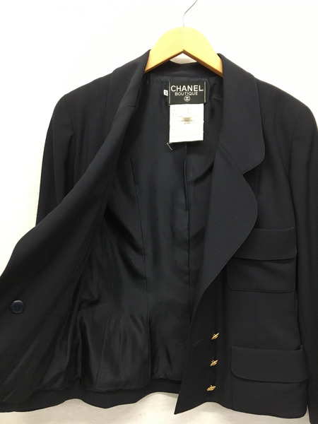 CHANEL　レディースラグ衣料 4Pダブルジャケット/セットアップ/ココマークボタン/38/1992コレクション