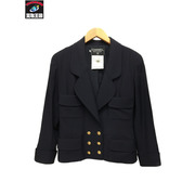 CHANEL　レディースラグ衣料 4Pダブルジャケット/セットアップ/ココマークボタン/38/1992コレクション