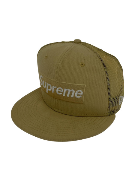 Supreme×NEW ERA 24SS BOX LOGO Mesh Back CAP Light Gold