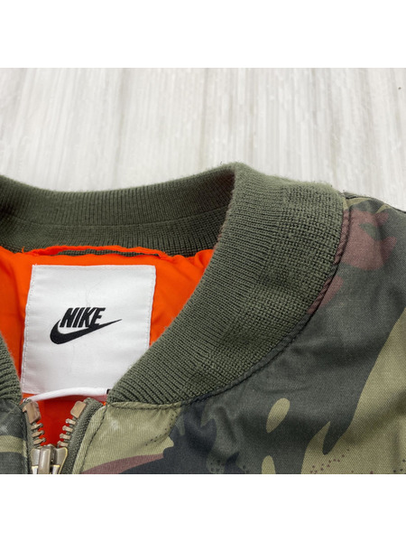 NIKE AS M NL MA-1 FLIGHT WVN JKT CAM 緑 (XXL)