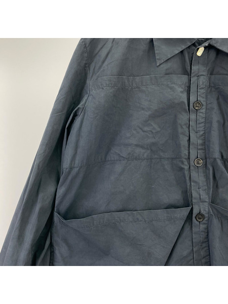 NAMACHEKO. 長袖シャツ Big Pocket Work Shirts/M/ネイビー