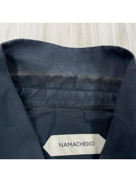NAMACHEKO. 長袖シャツ Big Pocket Work Shirts/M/ネイビー