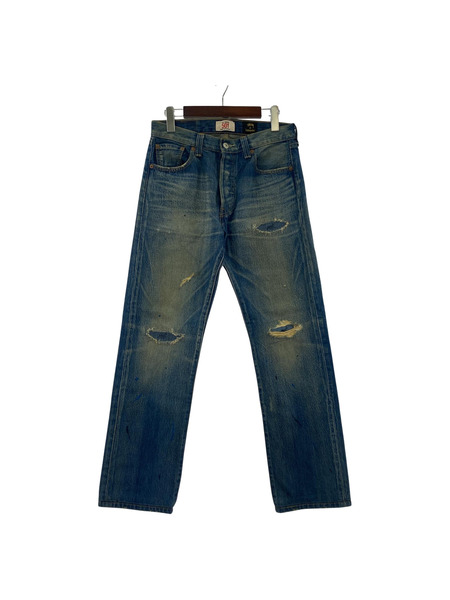 STUSSY Levi's 501 リペアダメージ加工デニム