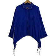 PLEATS PLEASE 長袖シャツ ポリシワ加工フリンジプリーツシャツ 3 ブルー