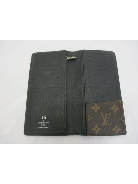 長財布 LV/ポルトフォイユ・ブラザ/モノグラム・マカサー/M69410[値下]
