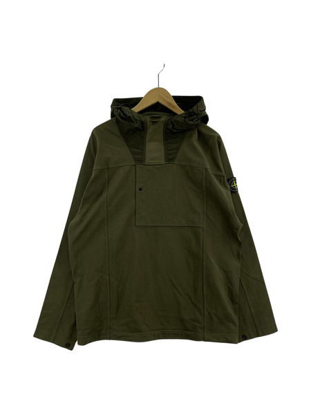 STONE ISLAND パーカー ガーメントダイ ハイネックパーカー カーキ