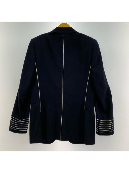 テーラードジャケット・ブレザー TRIMMING COLLAR STRIPE JACKET BLK M