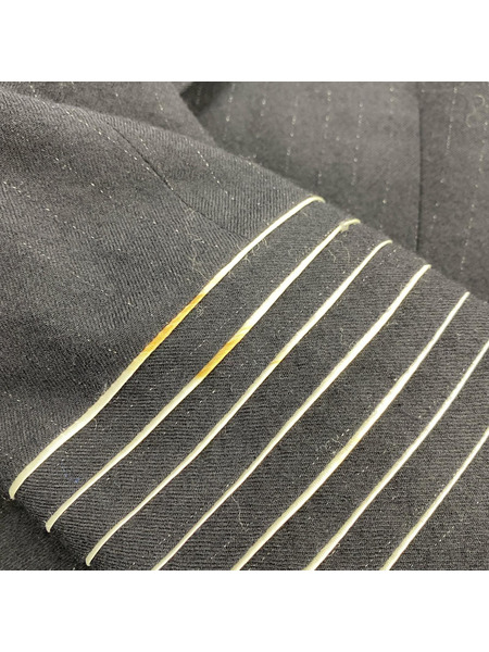 テーラードジャケット・ブレザー TRIMMING COLLAR STRIPE JACKET BLK M