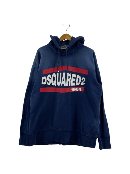 DSQUARED2 Slouch Fit プリントパーカー XS ネイビー