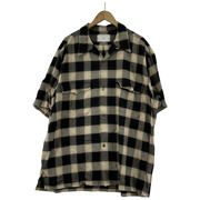 SUGARHILL 23SS OMBRE PLAID LOOSE HALF SLEEVE BLOUSE