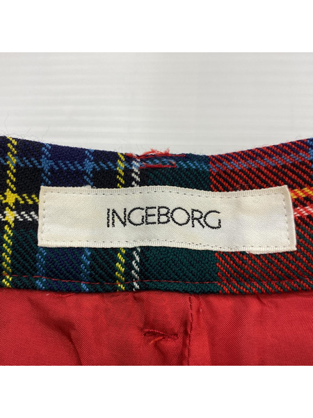 INGEBORG/チェックパンツ/RED
