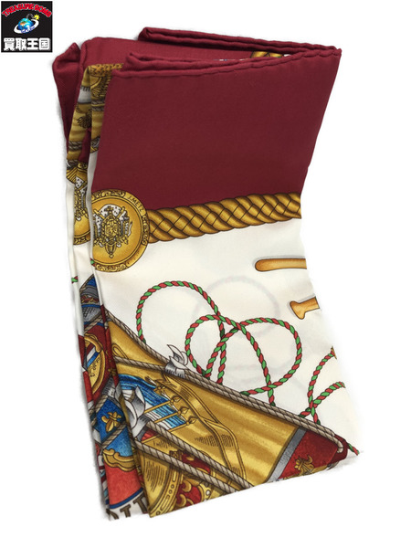 HERMES/大判スカーフ/SILK100％[値下]