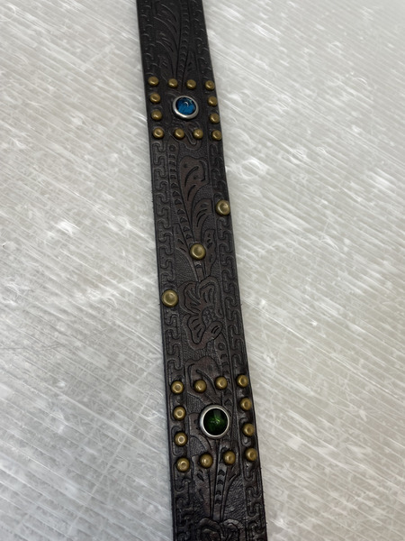 RRL スタッズ 石付きベルト 