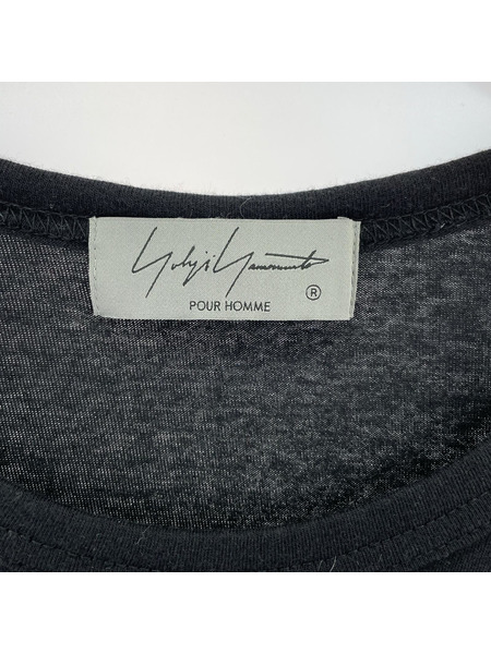 Yohji Yamamoto pour homme COMBED SINGLE 3 黒 HS-T97-988