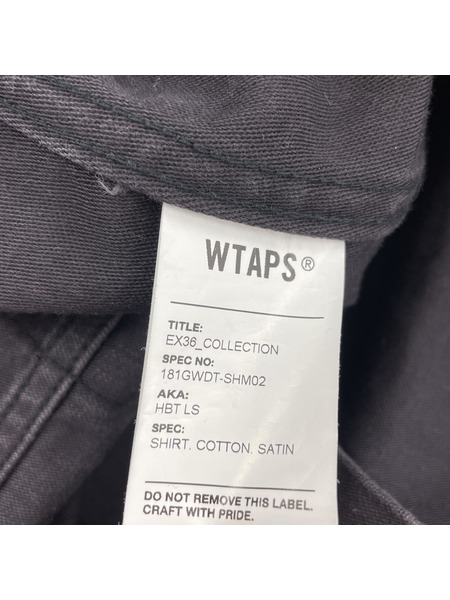 WTAPS 18SS HBT LS SHIRT BLACK