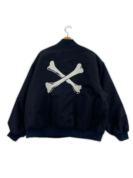 WTAPS ジャケット 21AW クロスボーン チームジャケット サテンスタジャン
