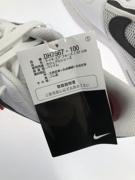 NIKE DH7567-100 AIR FORCE1 07 LOW LV8 スニーカー 白 黒[値下]