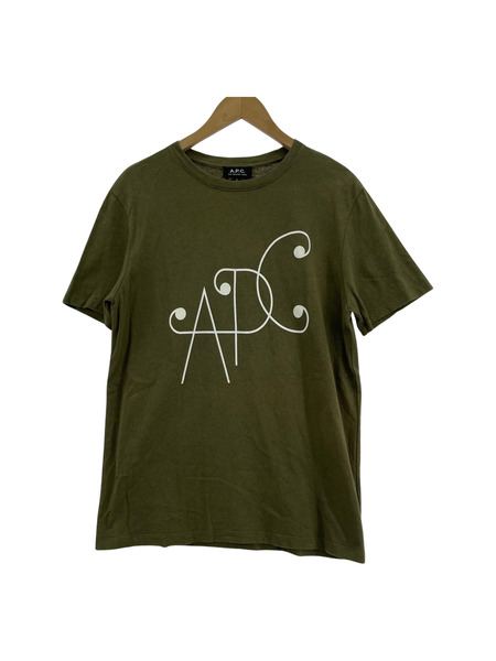 A.P.C. S/Sロゴプリントカットソー S KHK