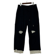 ANCELLM パンツ ANCELLM CRASH SWEAT LAYERED PANTS