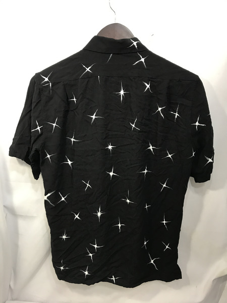 メンズラグ衣料 オープンカラーシャツ シューティングスター 37 黒