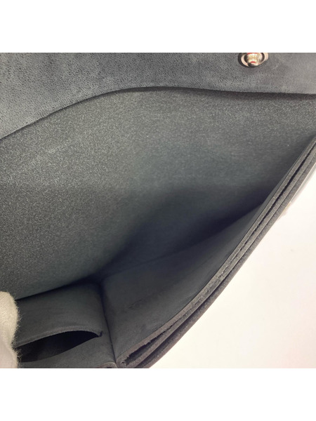 長財布 レザー BLK