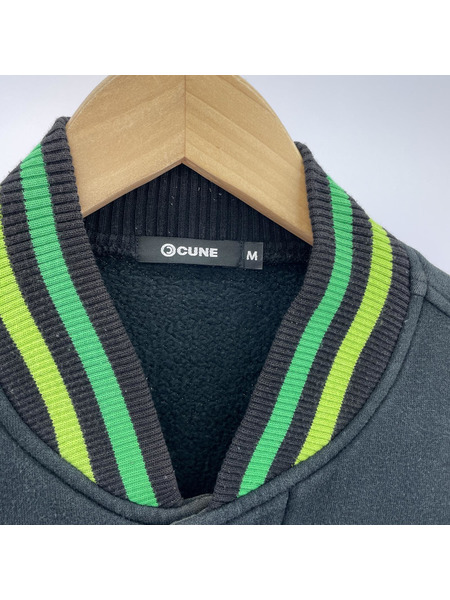 CUNE スウェット地スタジャン ブラック[値下]