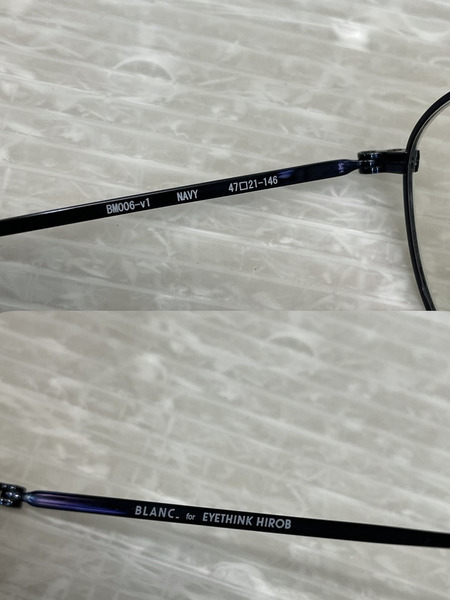 BLANC for EYETHINK HIROB 25SS BW006-V1 メガネフレーム ネイビー