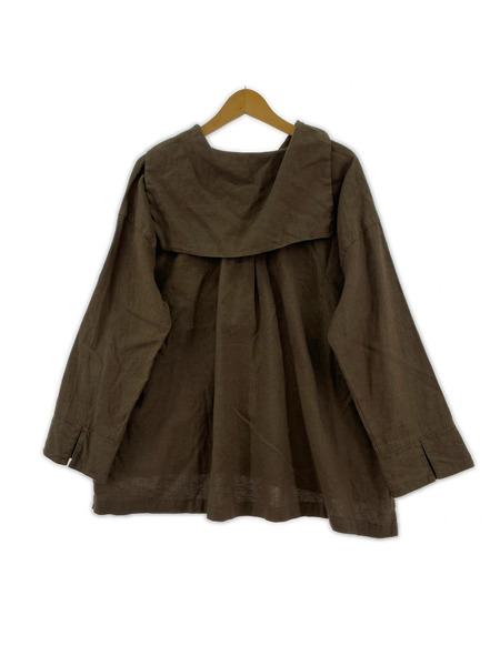nest Robe 長袖シャツ セーラーリネンブラウス