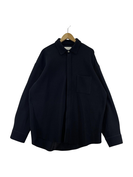 stein OVERSIZED GRADATION PLEATS SHIRT S ブラック