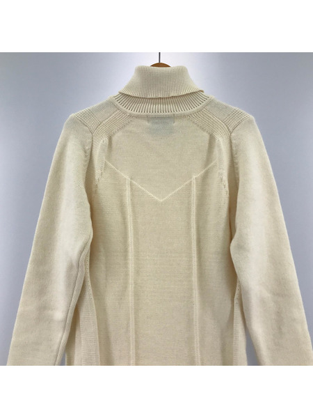 TAN SPONDISH TURTLE NECK ONEPIECE タートルネックワンピース F ホワイト