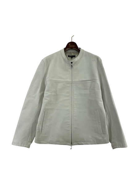 Y'2 LEATHER レザージャケット シングル/XL/ホワイト/ホースハイド