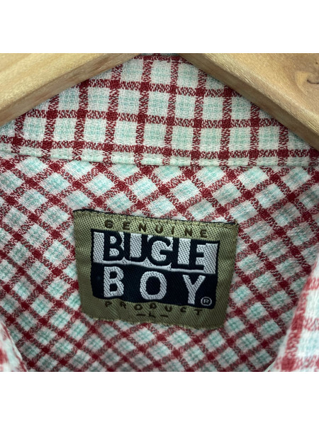 OLD・VINTAGE 90s/BUGLE BOY チェックウエスタンシャツ L