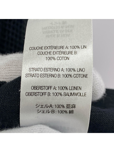 Supreme 24SS Mesh Panel Linen S/S Shirt 黒 (L)