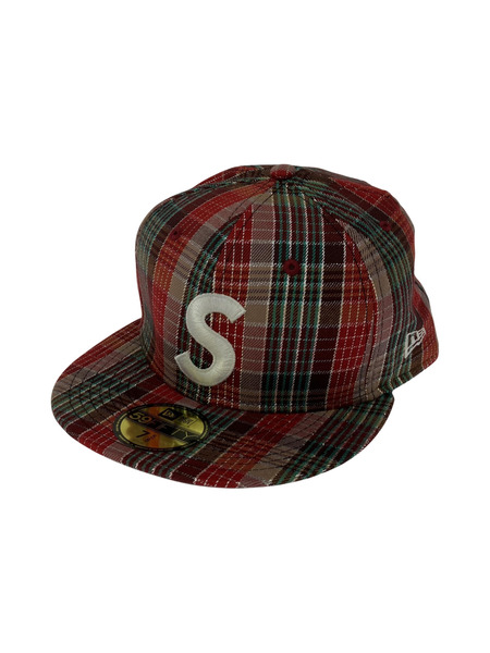 Supreme Metallic Plaid S Logo New Era Hat