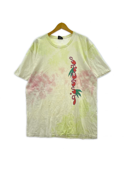 STUSSY 半袖Tシャツ・カットソー タイダイ カットソー ピンク (L)