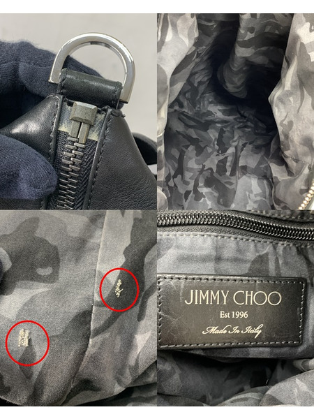 JIMMY CHOO スタースタッズ レザーリュックサック BLK 本体のみ ダメージあり ジミーチュウ バックパック