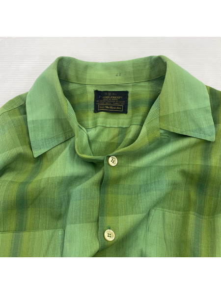 60s-70s sears L/S open collar shirt