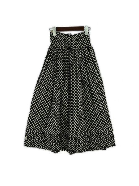 PINK HOUSE ロングスカート ドット プリーツスカート
